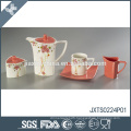 Elegant tes set custom design ceramic top grade cheap teapot